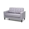 Divani- Divano 2 posti "river" tessuto grigio, 145x78x95 cm