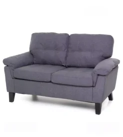Divani- Divano "denver" 2 posti tessuto blu jeans, 145x95x78 cm