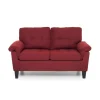 Divani|Divano "denver" 2 posti tessuto rosso, 145x95x78 cm