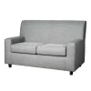 Divani|Divano "ester" 2 posti in tessuto grigio scuro, 137x80x85 cm