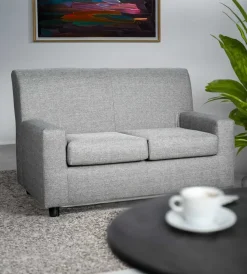 Divani|Divano "ester" 2 posti in tessuto grigio scuro, 137x80x85 cm