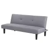 Divani|Divano letto 3 posti "astrid" in tessuto grigio, 168x74x78 cm