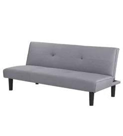 Divani|Divano letto 3 posti "astrid" in tessuto grigio, 168x74x78 cm