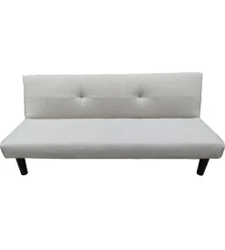 Divani- Divano letto 3 posti "astrid" in tessuto tortora, 168x74x78 cm
