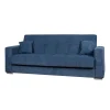 Discount Divano letto "atena" 3 posti in tessuto blu scuro, 226x85x92 cm Divani