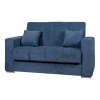 BellaHome Divani|Divano letto "atena" 2 posti in tessuto blu scuro, 158x85x92 cm
