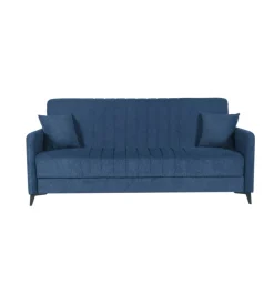 BellaHome Divani|Divano letto "libra" 3 posti dark blue 211x92x98 cm