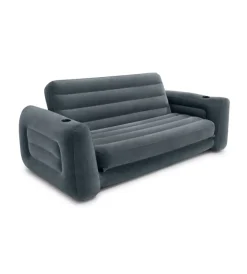 New Divano letto gonfiabile 2 posti colore grigio 203x231x66 cm - cod. 66552np Campeggio