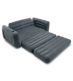 New Divano letto gonfiabile 2 posti colore grigio 203x231x66 cm - cod. 66552np Campeggio
