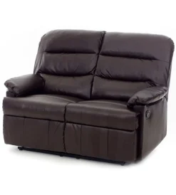 Best Divano "mara" 2 posti in similpelle colore marrone - 140 x 90 x 102h. Divani