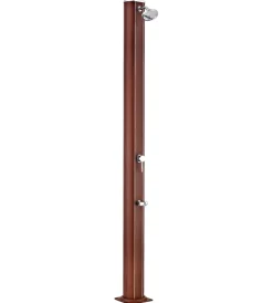 Best Doccia solare per giardino in alluminio effetto legno con lavapiedi 32 l - cod. dsalr32w Piscine