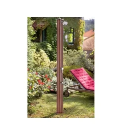 Best Doccia solare per giardino in alluminio effetto legno con lavapiedi 32 l - cod. dsalr32w Piscine