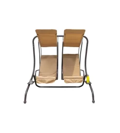 EuroGarden Mobili Da Giardino E Accessori|Dondolo da esterno a 2 posti "swing" in metallo tortora 170x132x170 cm