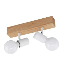 Illuminazione Per Interno-Eglo Due faretti "townshend" in legno e metallo, 30x5 cm