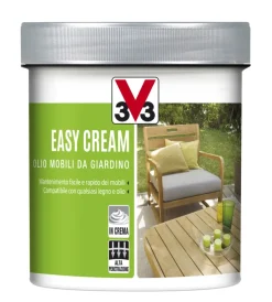 V33 Oli E Detergenti Legno|Easy cream - olio mobili da giardino - teck - 0,5 litri