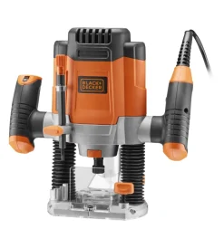 Fresatrici-Black+Decker Elettrofresatrice 1200 w in valigetta con 6 frese - black decker kw1200eka-qs.