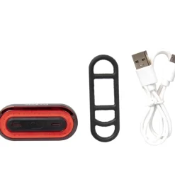 Outlet Fanalino posteriore per bicicletta in alluminio e silicone, 3 modalita' di illuminazione Bici