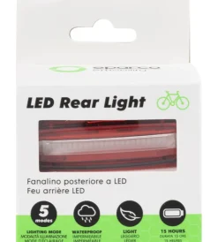 Sparco Bici|Fanalino posteriore per bicicletta , 7,2x2,1x2,2 cm