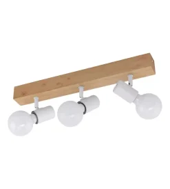 Illuminazione Per Interno-Eglo Faretti "townshend" in legno e metallo, 48x5 cm