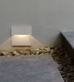Illuminazione Per Esterno|Faretto led segnapasso a plafone da esterno quadrato vtac grigio 4000k