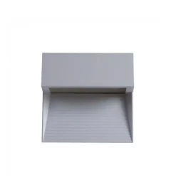 Illuminazione Per Esterno|Faretto led segnapasso a plafone da esterno quadrato vtac grigio 4000k