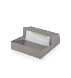 Illuminazione Per Esterno|Faretto led segnapasso a plafone da esterno quadrato vtac grigio 4000k