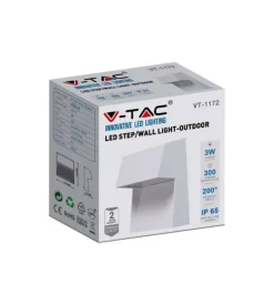 Clearance Faretto led segnapasso a plafone da esterno quadrato vtac bianco 4000k Illuminazione Per Esterno