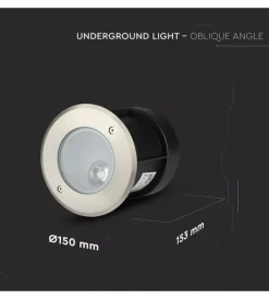 Illuminazione Per Esterno|Faretto led segnapasso ad incasso fascio di luce 20° 4000k, 8w