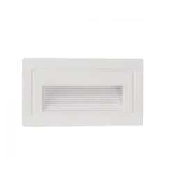 Illuminazione Per Esterno|Faretto led segnapasso ad incasso da esterno rettangolare vtac bianco 3000k