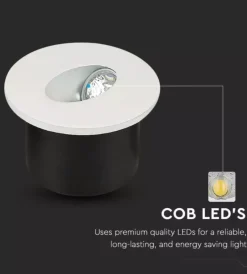 Outlet Faretto led segnapasso ad incasso da esterno rotondo vtac bianco 3000k Illuminazione Per Esterno