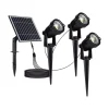 Illuminazione Per Esterno|Faretto led solare da esterno con picchetto vtac nero 3000k 3 pezzi