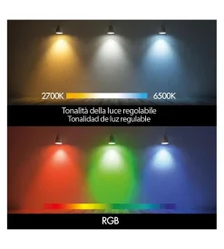 Lampadine|Faretto smart rgb+cct, 50w gu10
