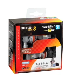 Auto Esterno-Lampa Fari a led per auto 9-32v halo led serie 8 halo killer - (h8-h9-h11-h16) - 25w - pgj19-x - 2 pz  - scatola  57772
