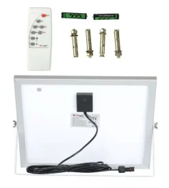 Illuminazione Per Esterno|Faro led con pannello solare e telecomando 6000k, 16w