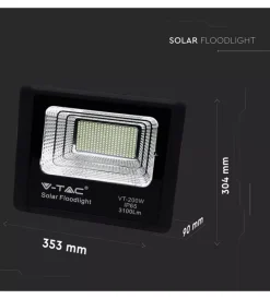 Illuminazione Per Esterno- Faro led con telecomando e pannello solare 4000k, 40w