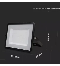 New Faro led nero 3000k 100w, 8200lm Illuminazione Per Esterno