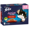 Purina Alimenti Umido Gatto|Felix le ghiottonerie junior manzo e pollo, 12x85 gr