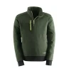 Maglie E Felpe|Maglie E Felpe-Kapriol Felpa da lavoro "slick" con mezza zip verde tg m