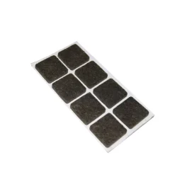 Accessori- Feltrini adesivi quadrati - 25 x 25 mm. - marrone - 8 pz.