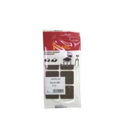 Accessori|Feltrini adesivi quadrati - 30 x 30 mm. - marrone - 6 pz.