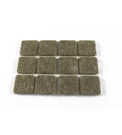 Accessori|Feltrini adesivi quadrati - 20x20 mm. - marrone - 12 pz.