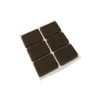 Accessori- Feltrini adesivi rettangolari 25 x 35 mm. - marrone - 6 pz.