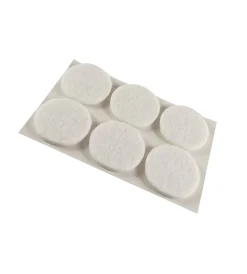 Accessori- Feltrini adesivi tondi ø 28 mm. - bianco - 6 pz.