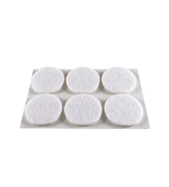 Accessori|Feltrini adesivi tondi - ø 30 mm. - bianco - 6 pz.