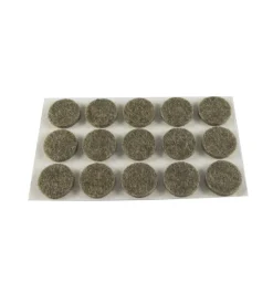 Accessori|Feltrini adesivi tondi - ø 16 mm. - marrone - 15 pz.