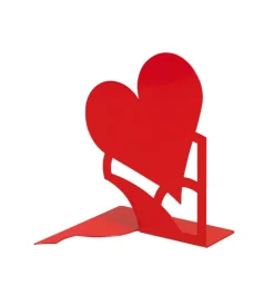 Outlet Fermalibro in acciaio "mon amour" rosso. Decorazione Ambienti