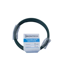 Ferramenta Per Esterno- Filo di ferro zincato rivestito pvc verde ø 2,0 mm. 7 mt.