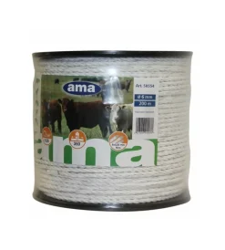 Recinzione X Animali-Ama Filo per recinto elettrico bianco ø 6mm x 200mt