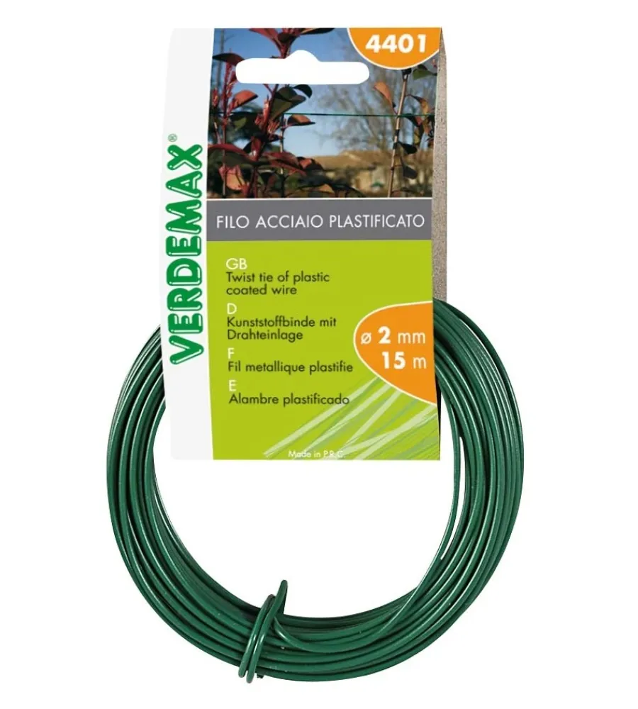 Attrezzatura Giardinaggio-Verdemax Filo tondo acciaio bobina mt 15