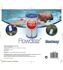 Bestway Piscine|Filtro a cartuccia iii per pompe piscina da 5.678 lt/ora -  cod. 58012